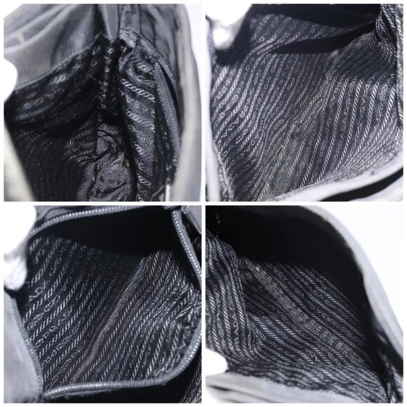 PRADA Shoulder Bag Nylon Black Silver Auth 129067 - Picture 15 of 16